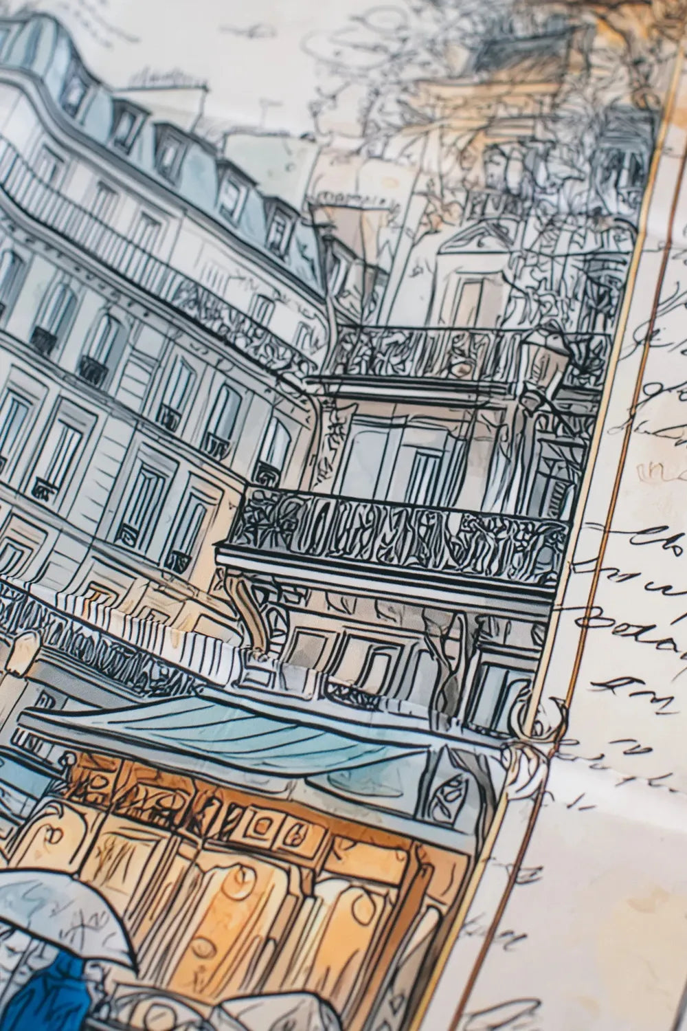 La Rue Romantique De Paris İpek Fular - 0