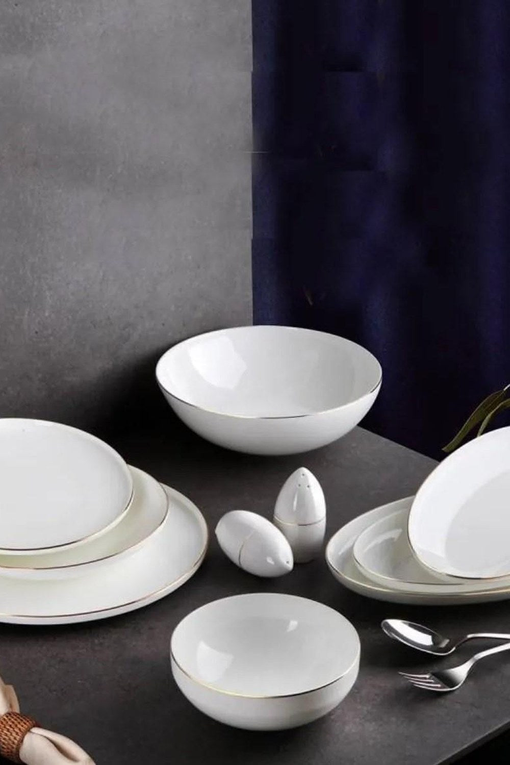 Aryıldız Ar34002 Bone Porselen 54 Parça Yemek Takımı Gold - 0