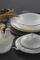 Magnolia 2mm Platin 60 Parça Porselen Yemek Takımı - 0