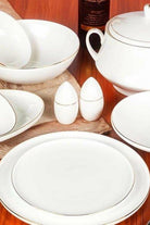 Gold Thin 55 Parça Bone China Porselen Yemek Takımı Dsn048 - 1