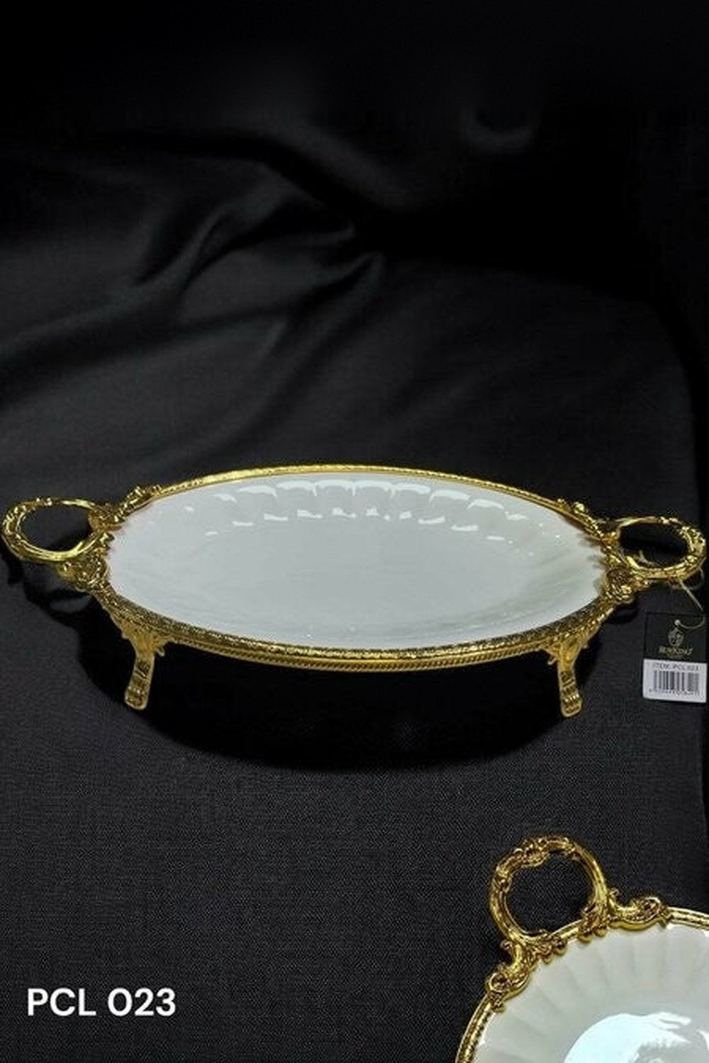 Elegance Oval Sunum Tabak Gold 46 Cm Pcl023 - 0
