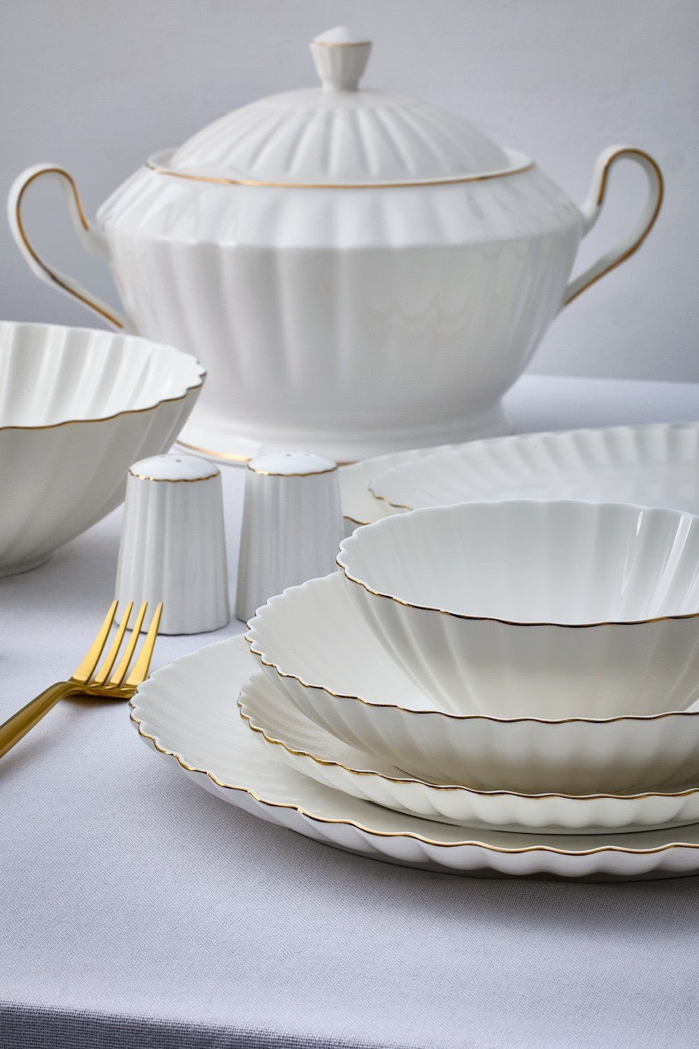 Aryıldız Sintra Gold 60 Parça Porselen Yemek Takımı Ar255469 - 0