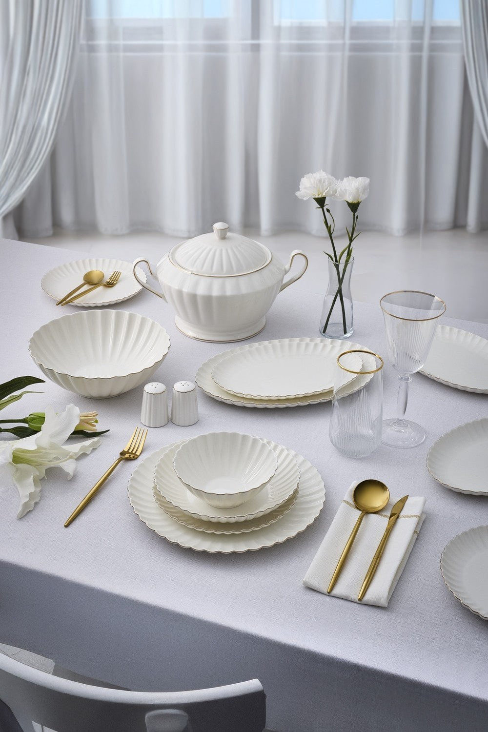 Aryıldız Sintra Gold 60 Parça Porselen Yemek Takımı Ar255469 - 3