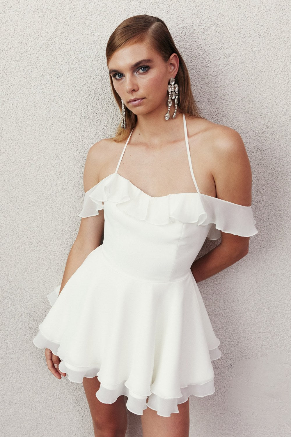 Evie Mini Elbise Beyaz - 3