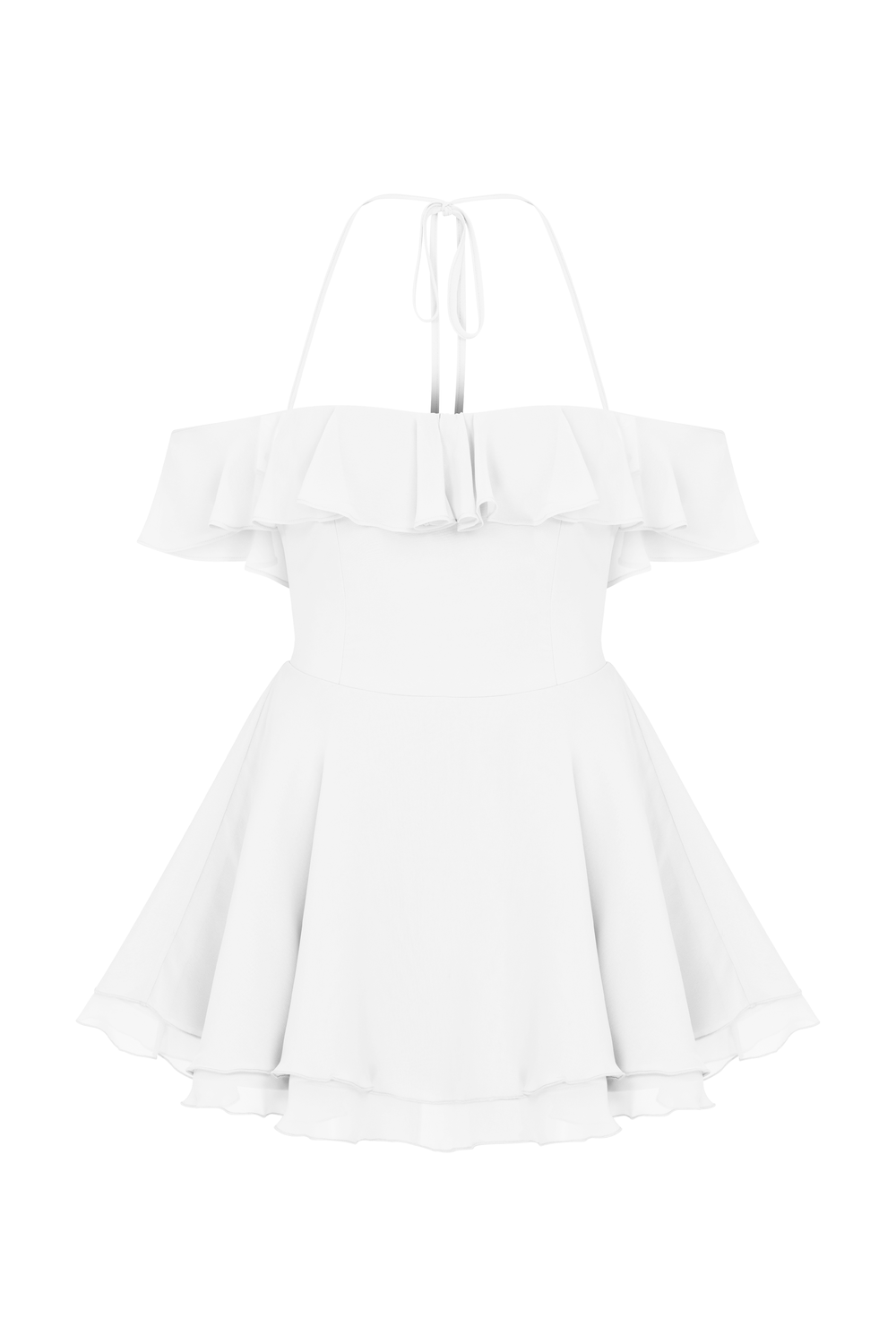 Evie Mini Elbise Beyaz - 5