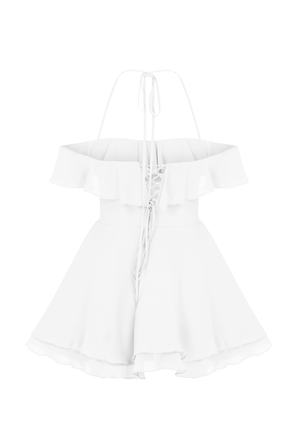Evie Mini Elbise Beyaz - 6