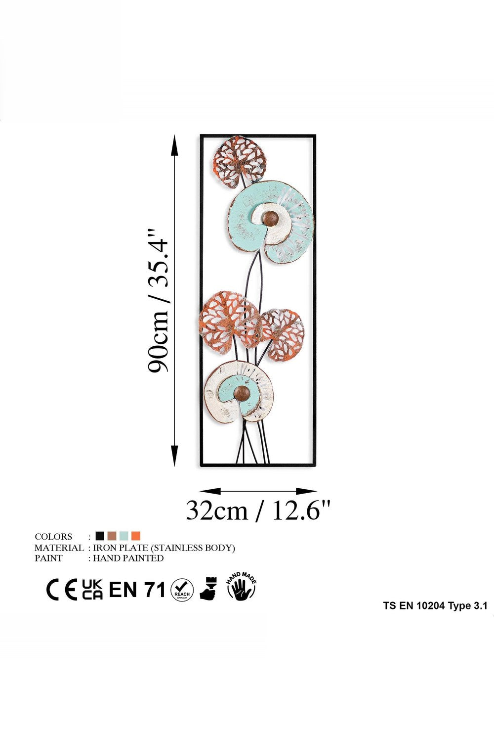 Bys-078-A Dekoratif Metal Duvar Tablosu - 6