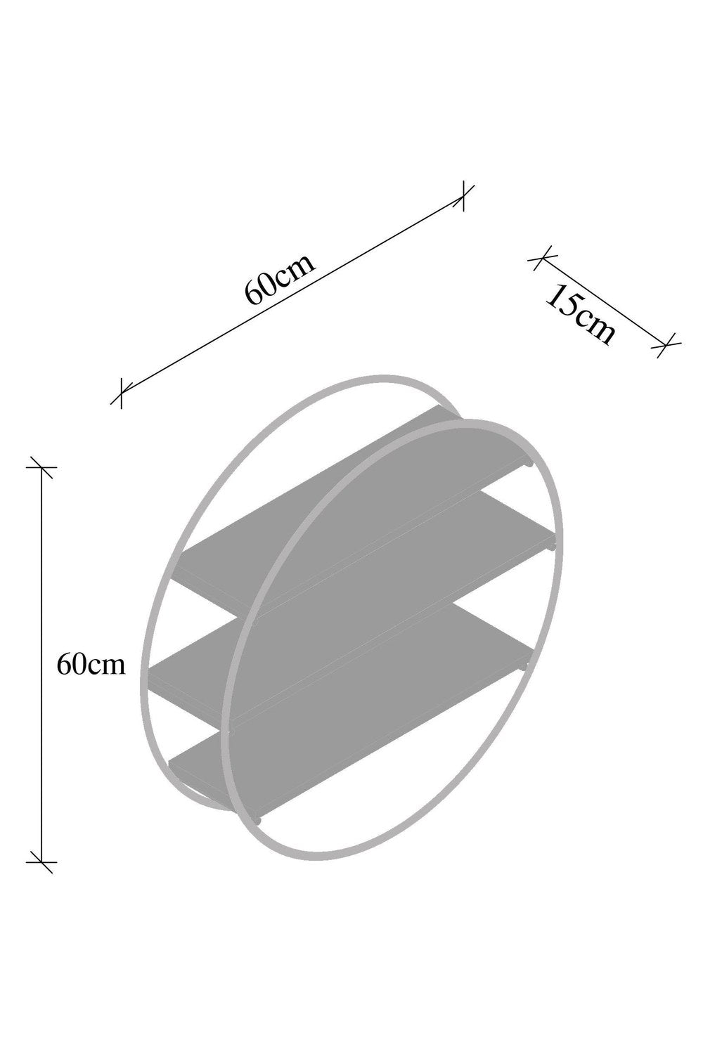 Cm-001-Srk Dekoratif Ahşap Metal Duvar Rafı - 7