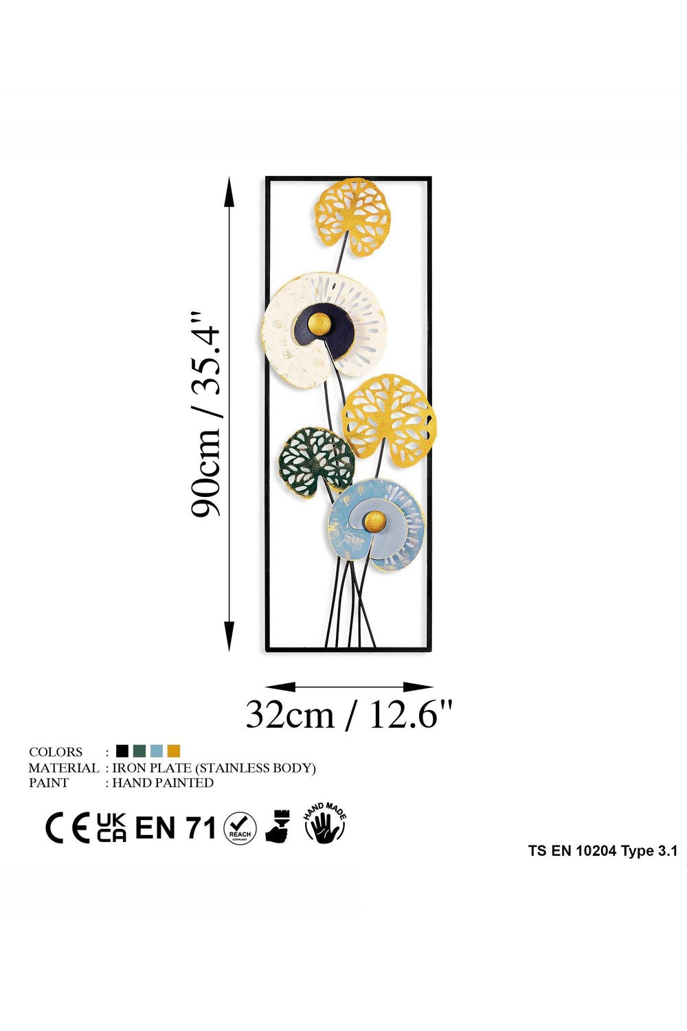 Bys-079-B Dekoratif Metal Duvar Tablosu - 6