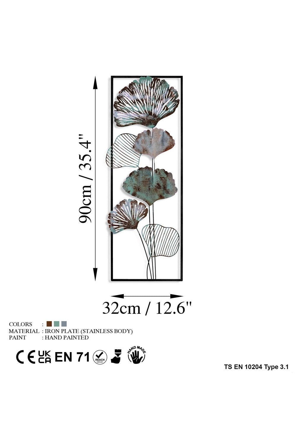 Bys-075-B Dekoratif Metal Duvar Tablosu - 6