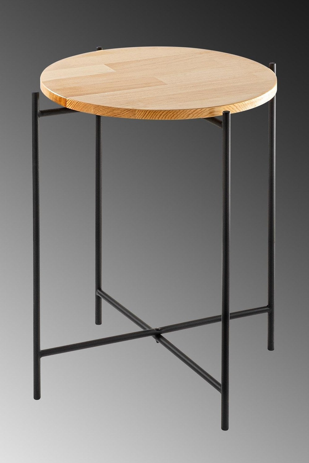 Shb-004 Dekoratif Ahşap Metal Sehpa - 3
