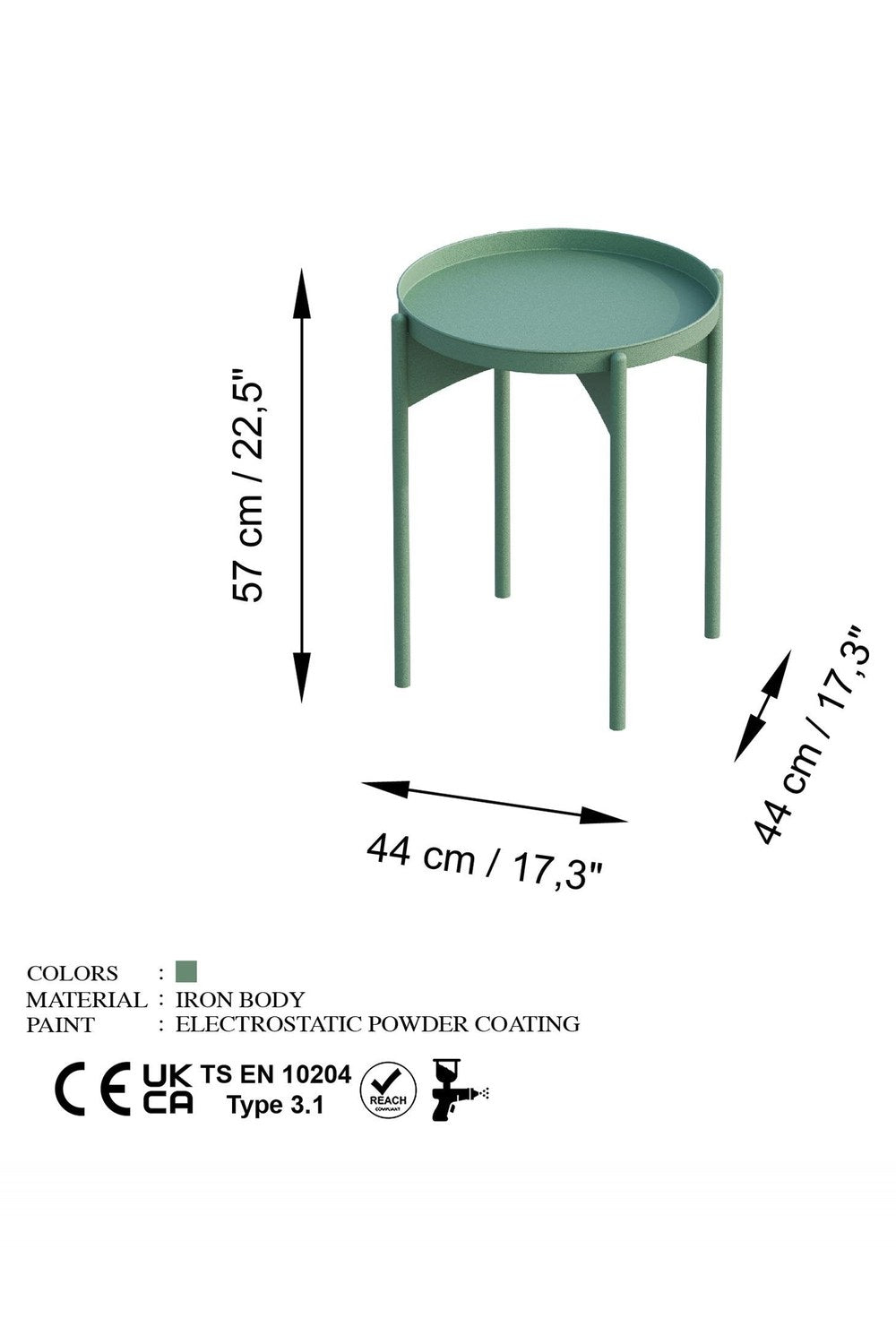 Shb-002-E Dekoratif Metal Sehpa - 5