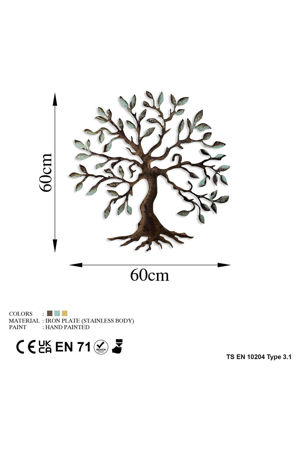 Bys-133-A Dekoratif Metal Duvar Tablosu - 6