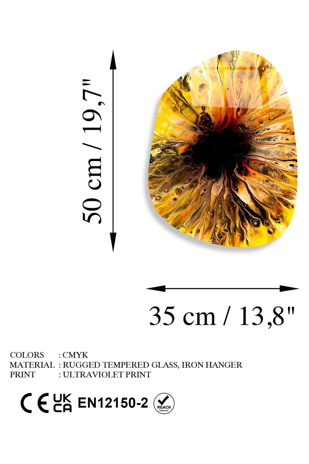Uv-1103 Baskılı Cam Amorf Duvar Tablosu - 5
