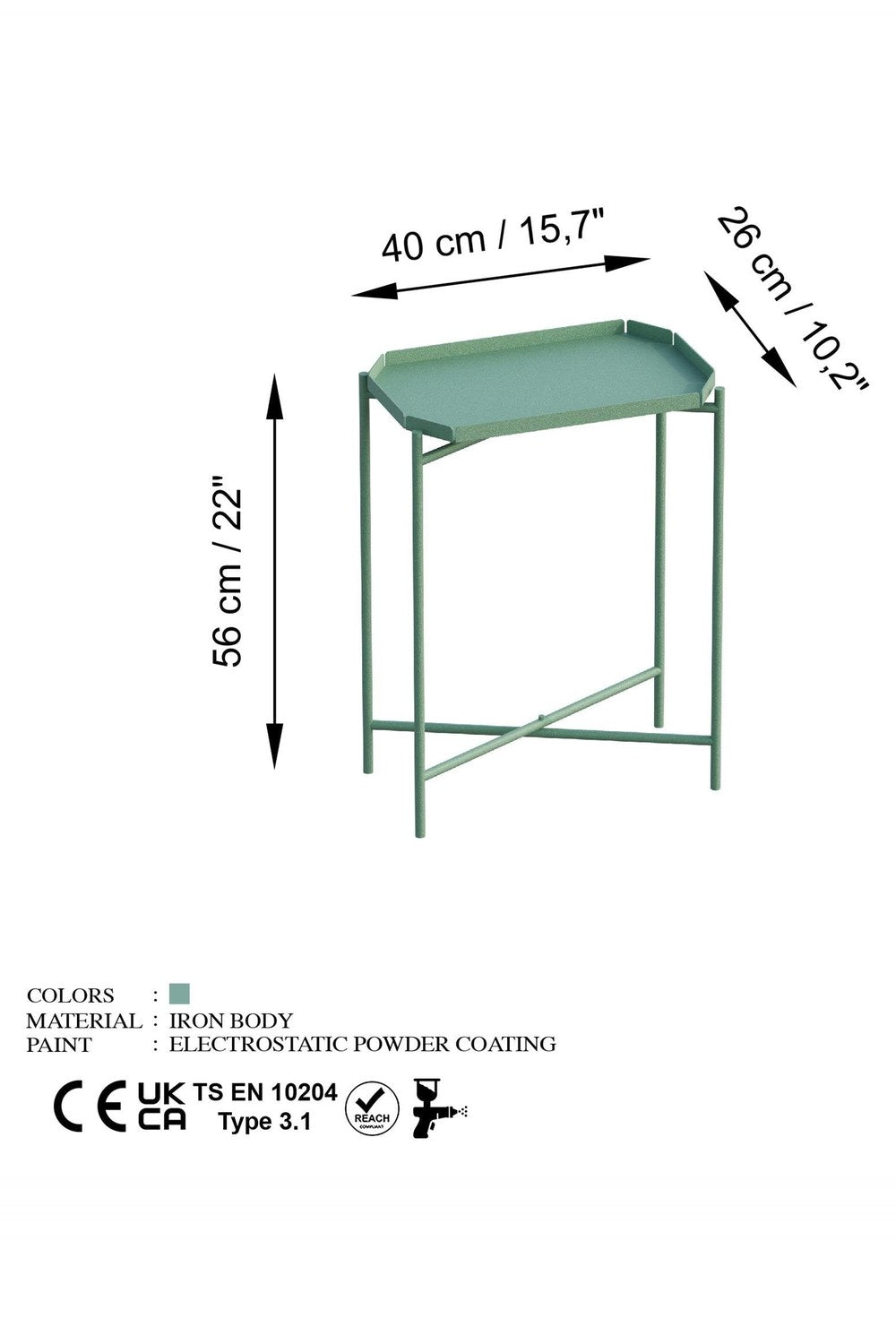 Shb-009-D Dekoratif Metal Sehpa - 5
