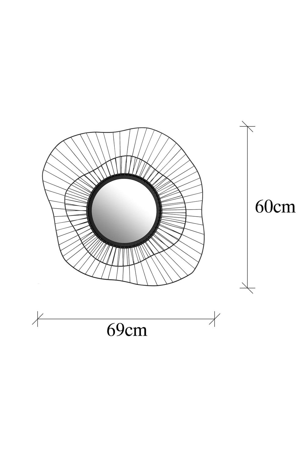 Wm-015 Dekoratif Metal Duvar Aynası - 7