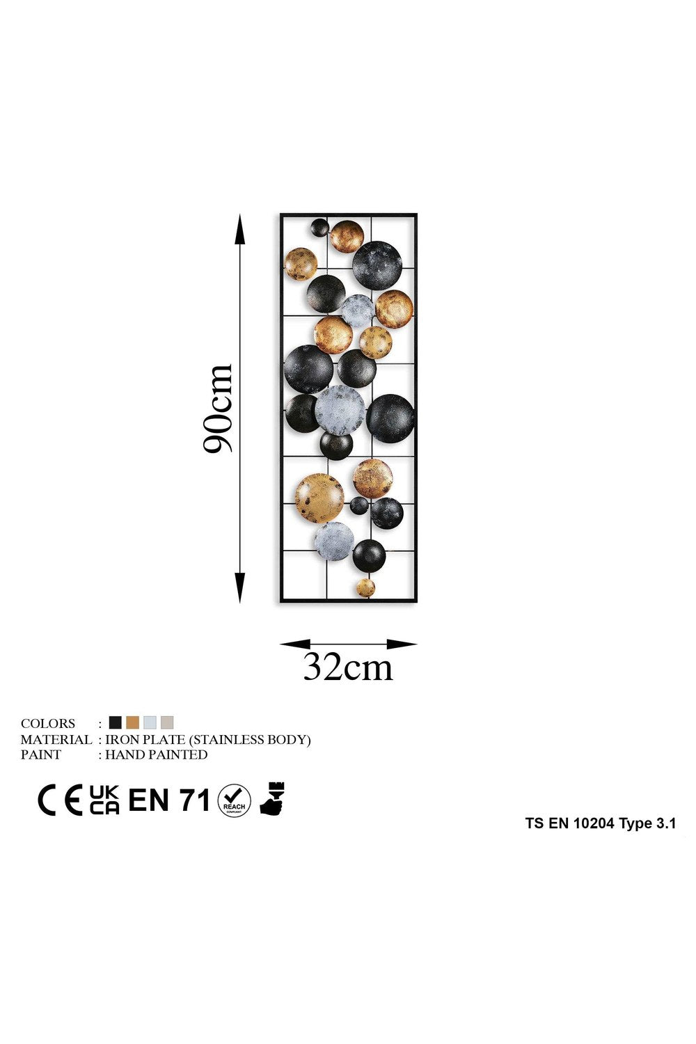 Bys-119 Dekoratif Metal Duvar Tablosu - 6
