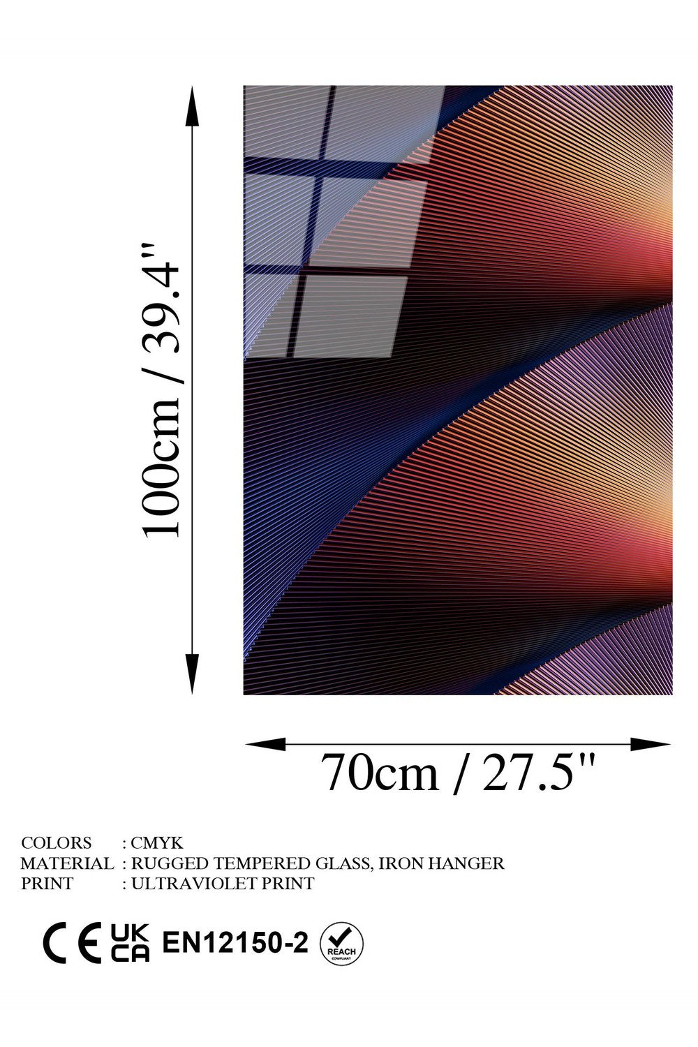Uv-117 Baskılı Cam Dikdörtgen Duvar Tablosu - 7
