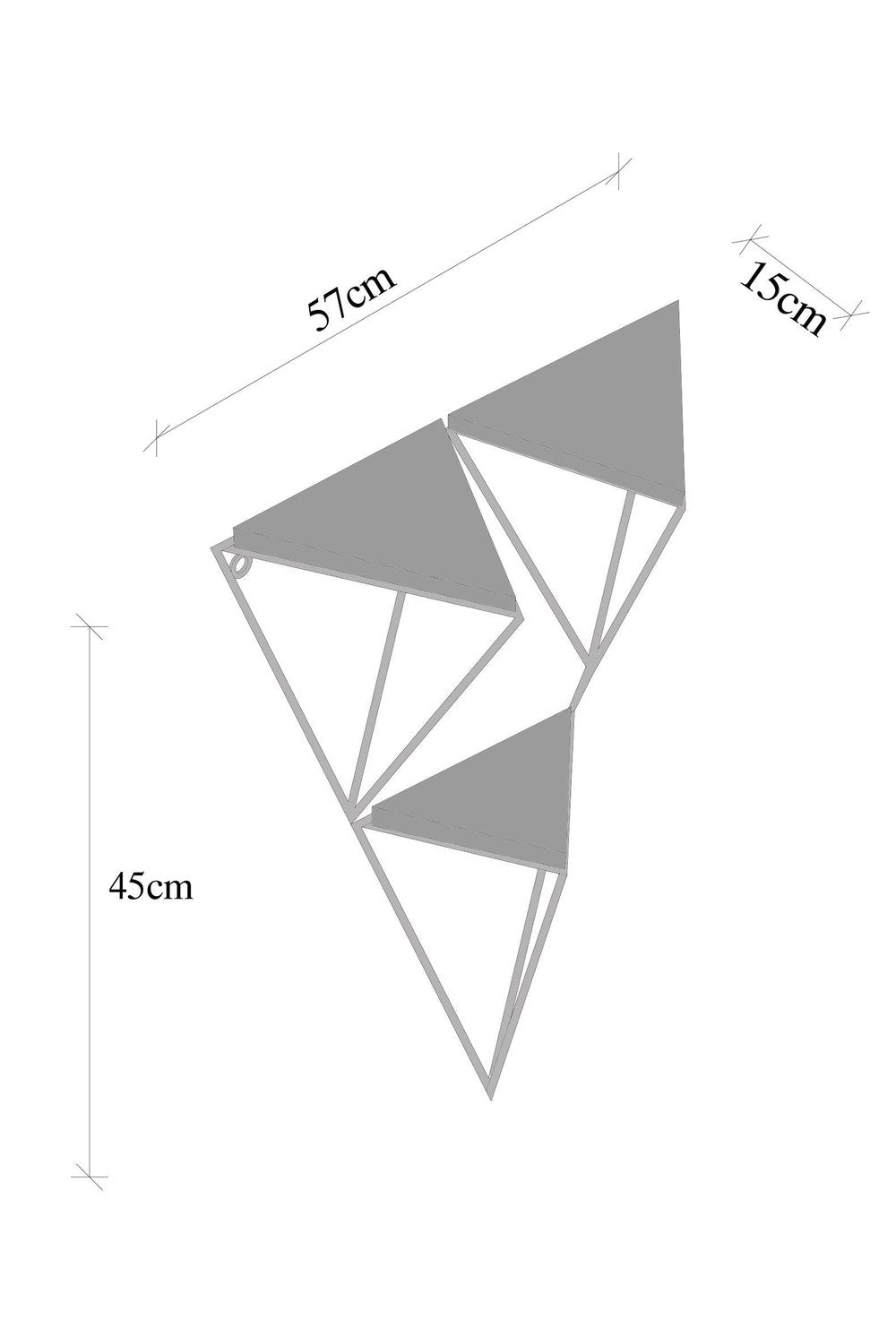 Cm-017-Srk Dekoratif Ahşap Metal Duvar Rafı - 6