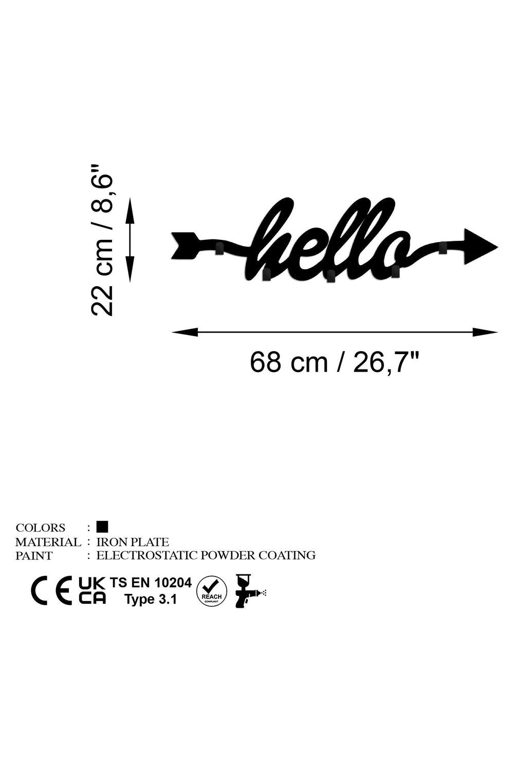 Wh-118 Dekoratif Metal Askılık - 6