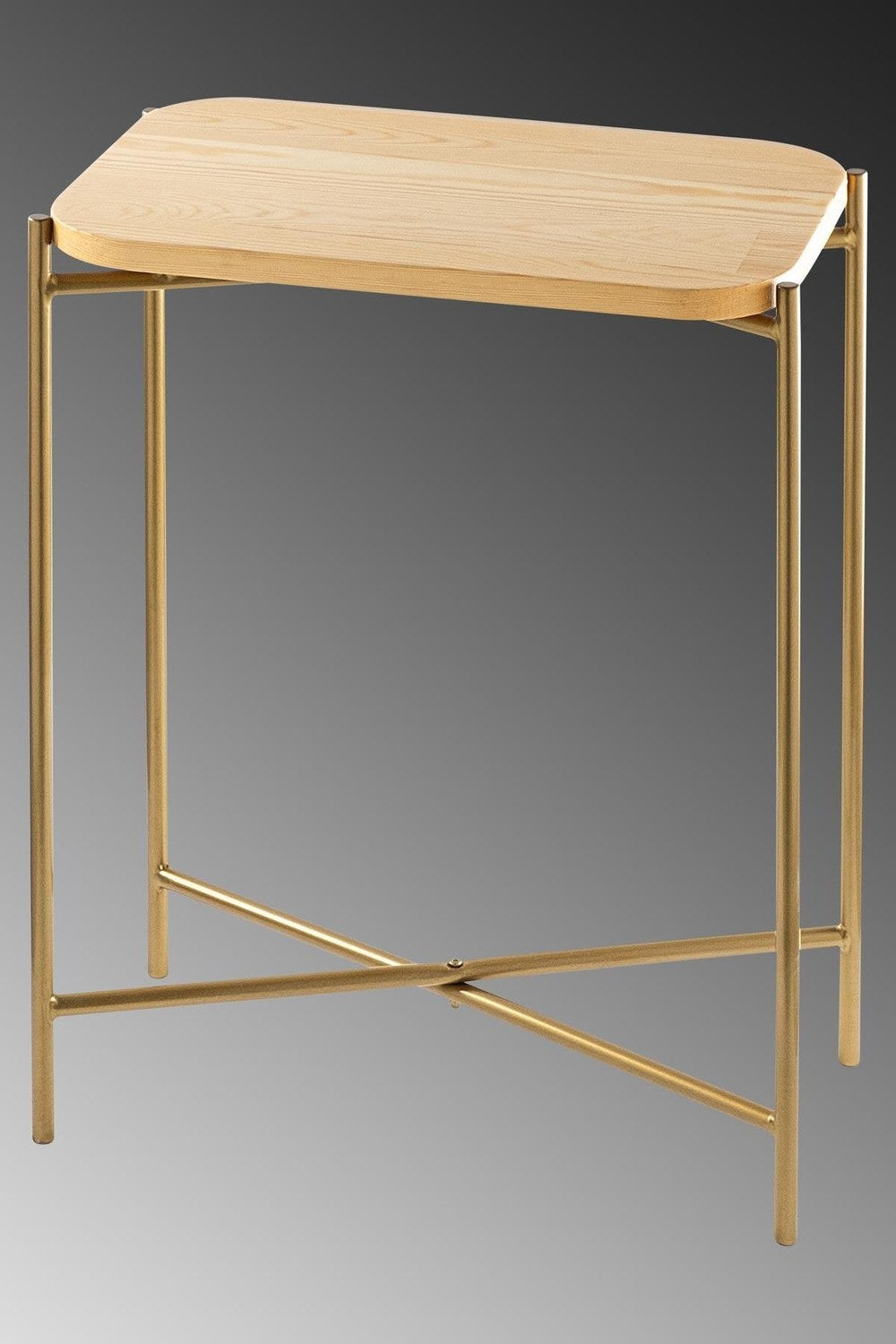 Shb-003-A Dekoratif Ahşap Metal Sehpa - 3