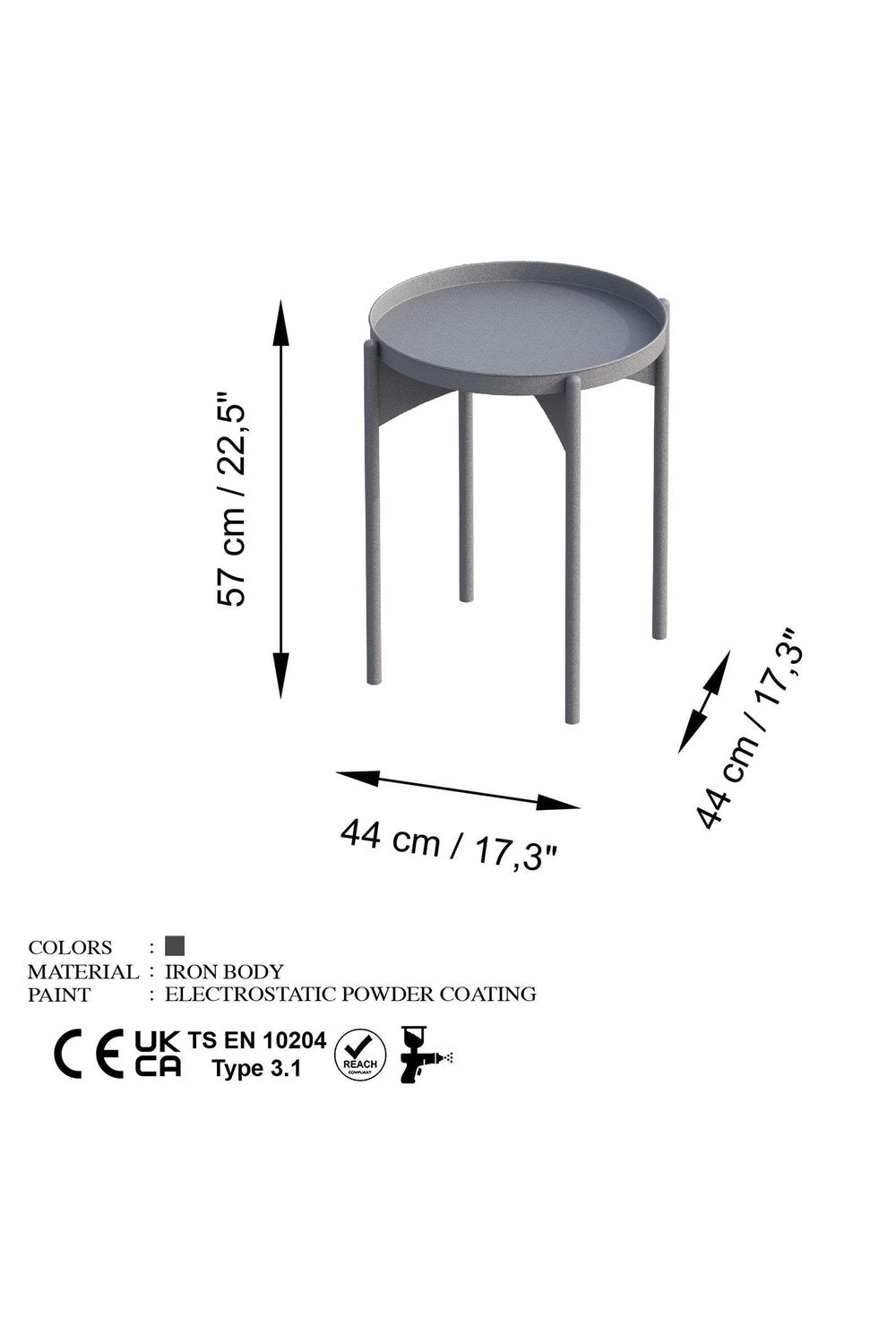 Shb-002-D Dekoratif Metal Sehpa - 5