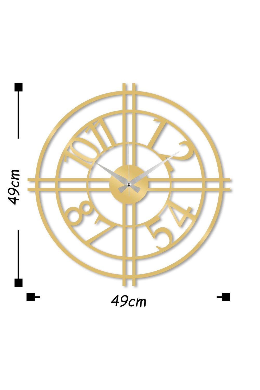 Watch-033-A Dekoratif Metal Duvar Saati - 2