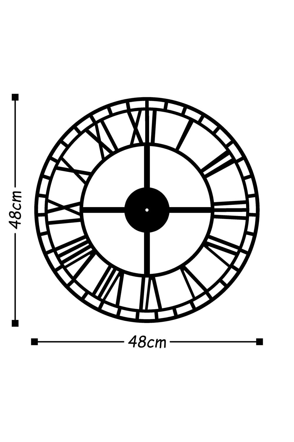 Watch-002-B Dekoratif Metal Duvar Saati - 2