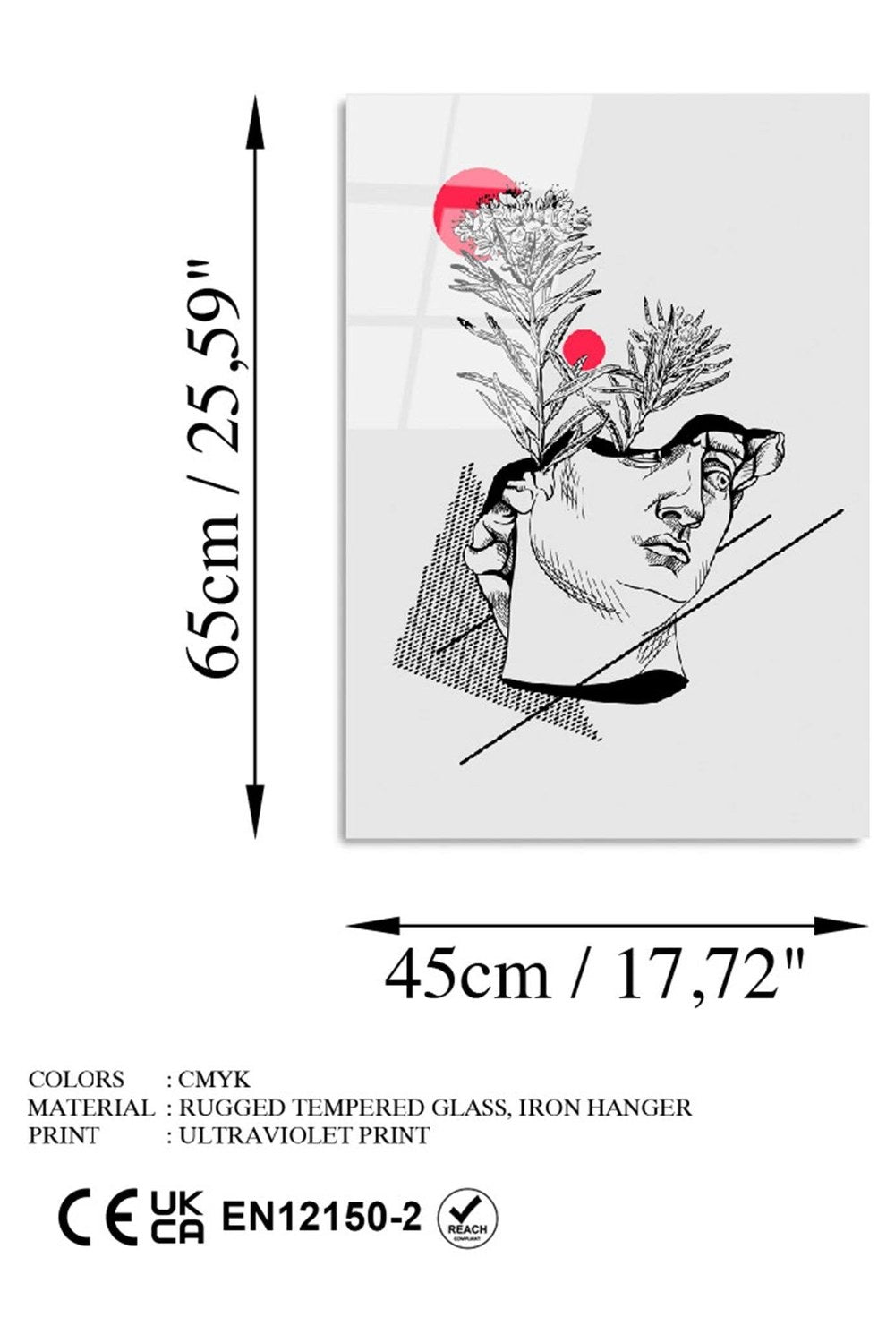 Uv-863 Baskılı Cam Dikdörtgen Duvar Tablosu - 6