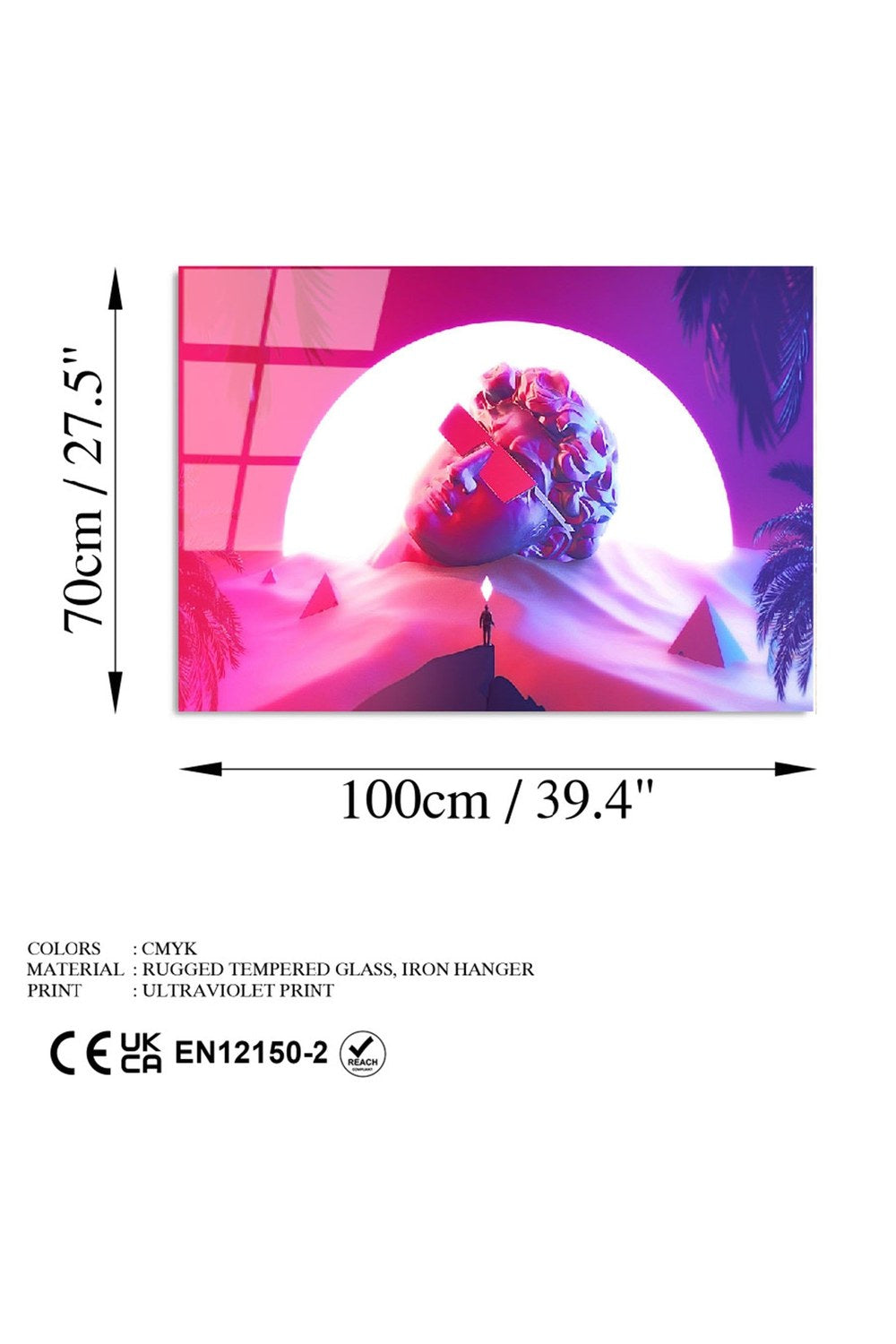 Uv-768 Baskılı Cam Dikdörtgen Duvar Tablosu - 6