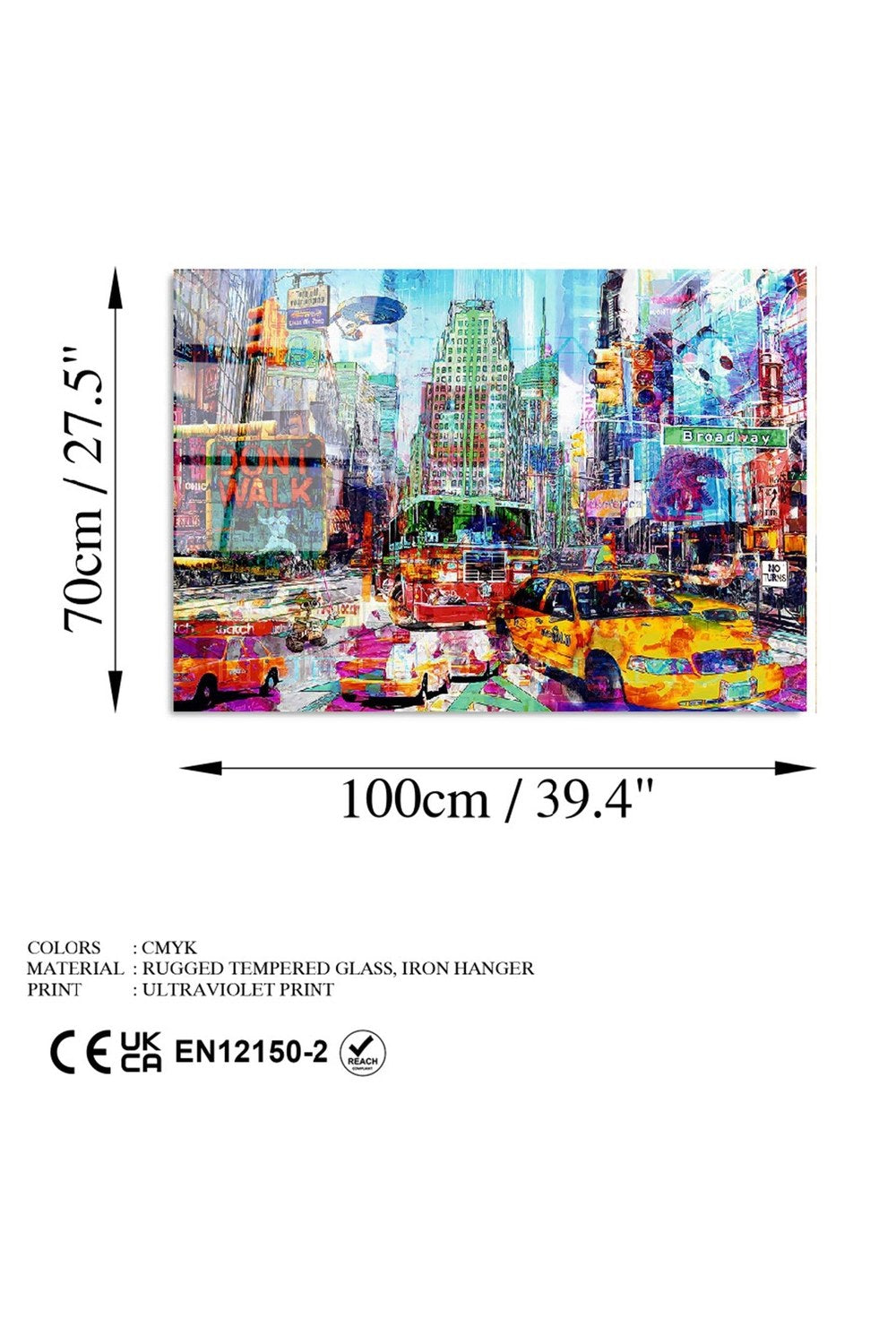 Uv-734 Baskılı Cam Dikdörtgen Duvar Tablosu - 6