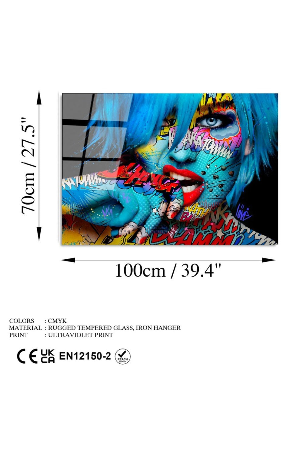 Uv-713 Baskılı Cam Dikdörtgen Duvar Tablosu - 6