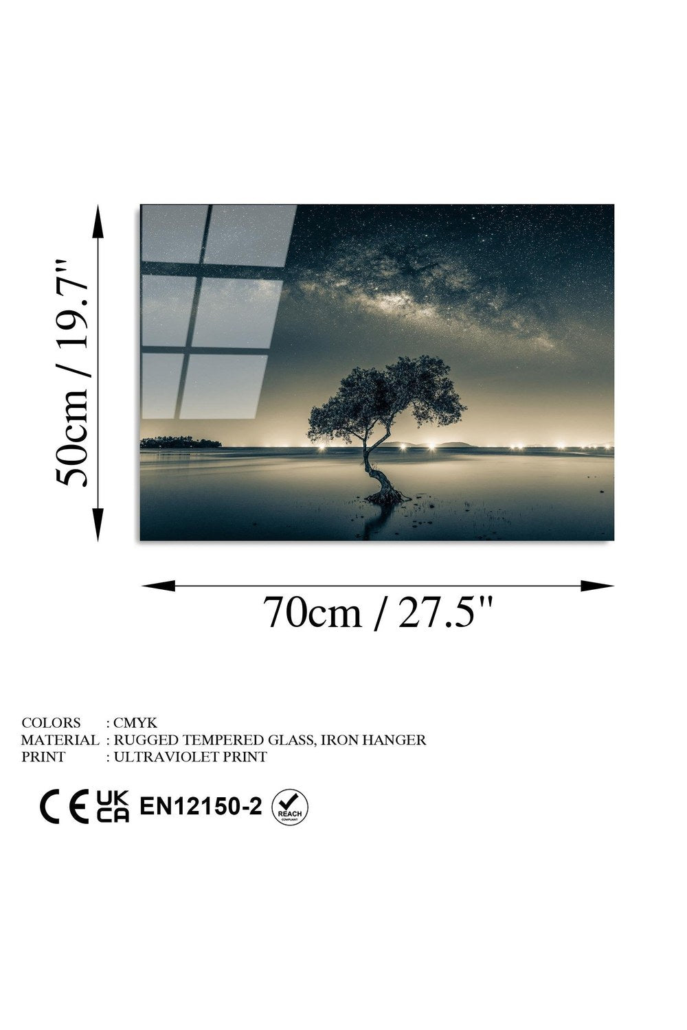 Uv-436 Baskılı Cam Dikdörtgen Duvar Tablosu - 7