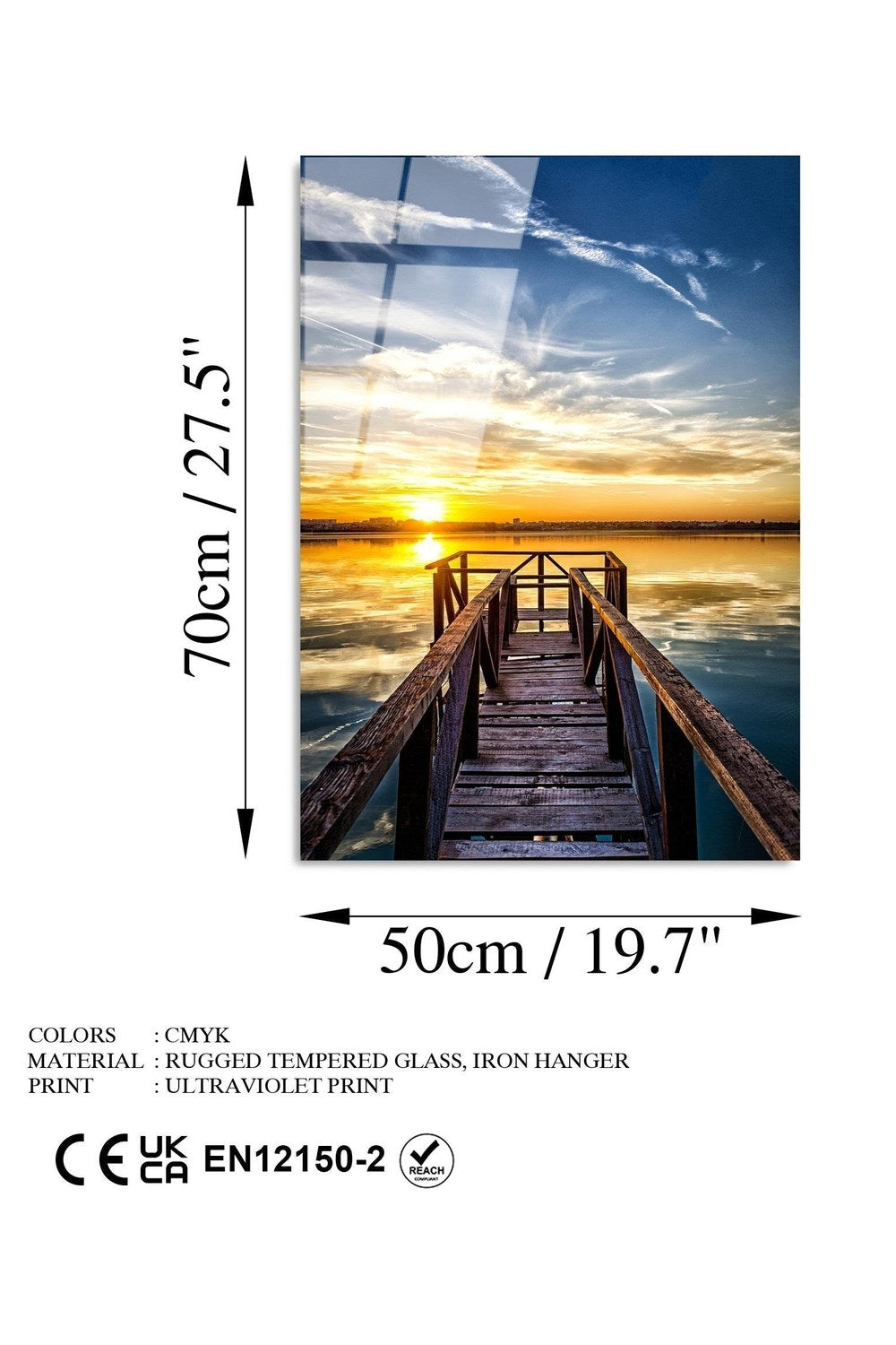 Uv-402 Baskılı Cam Dikdörtgen Duvar Tablosu - 7