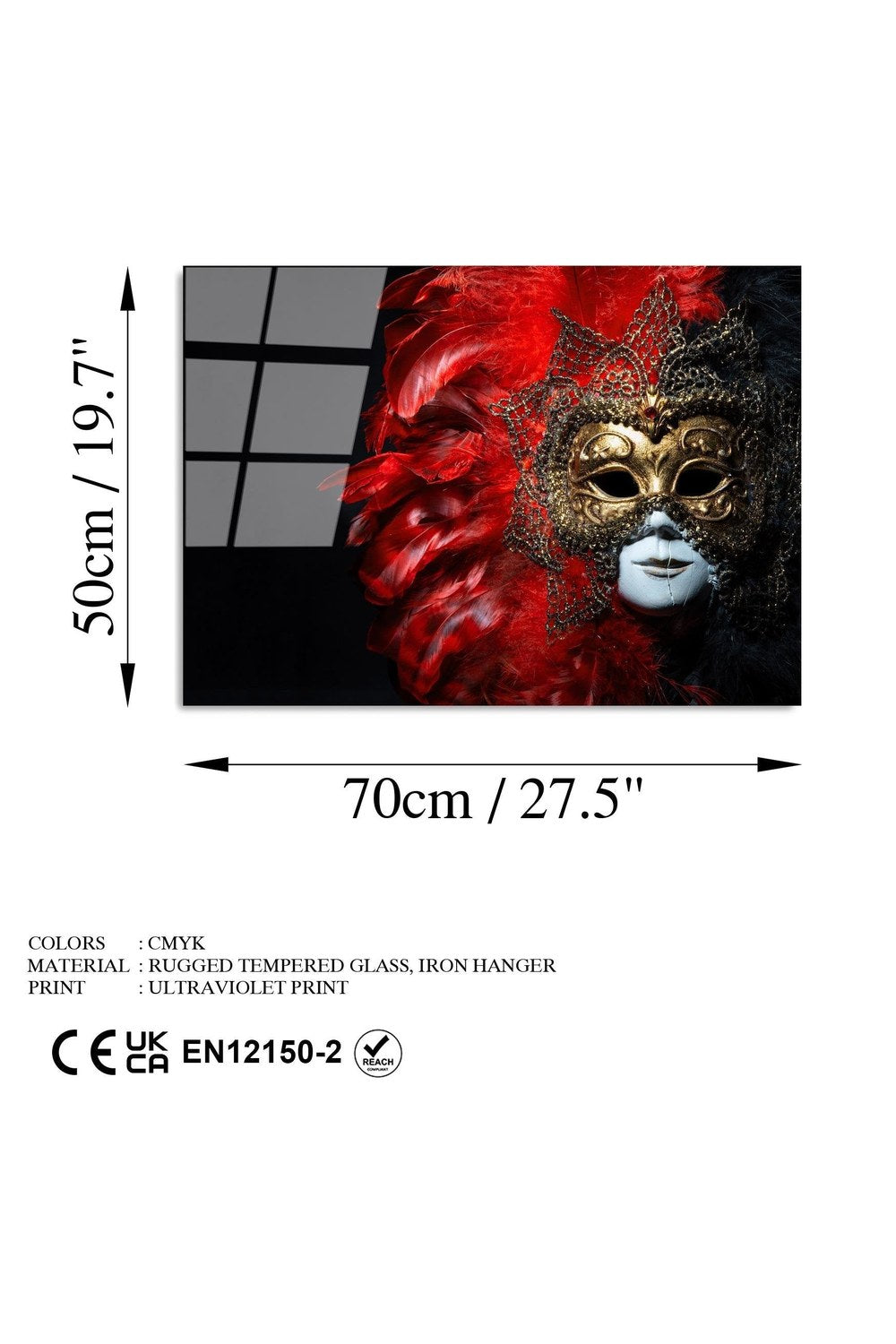 Uv-399 Baskılı Cam Dikdörtgen Duvar Tablosu - 2