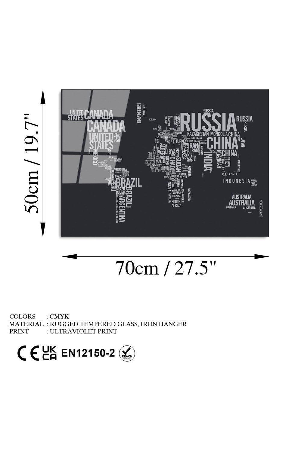 Uv-359 Baskılı Cam Dikdörtgen Duvar Tablosu - 7
