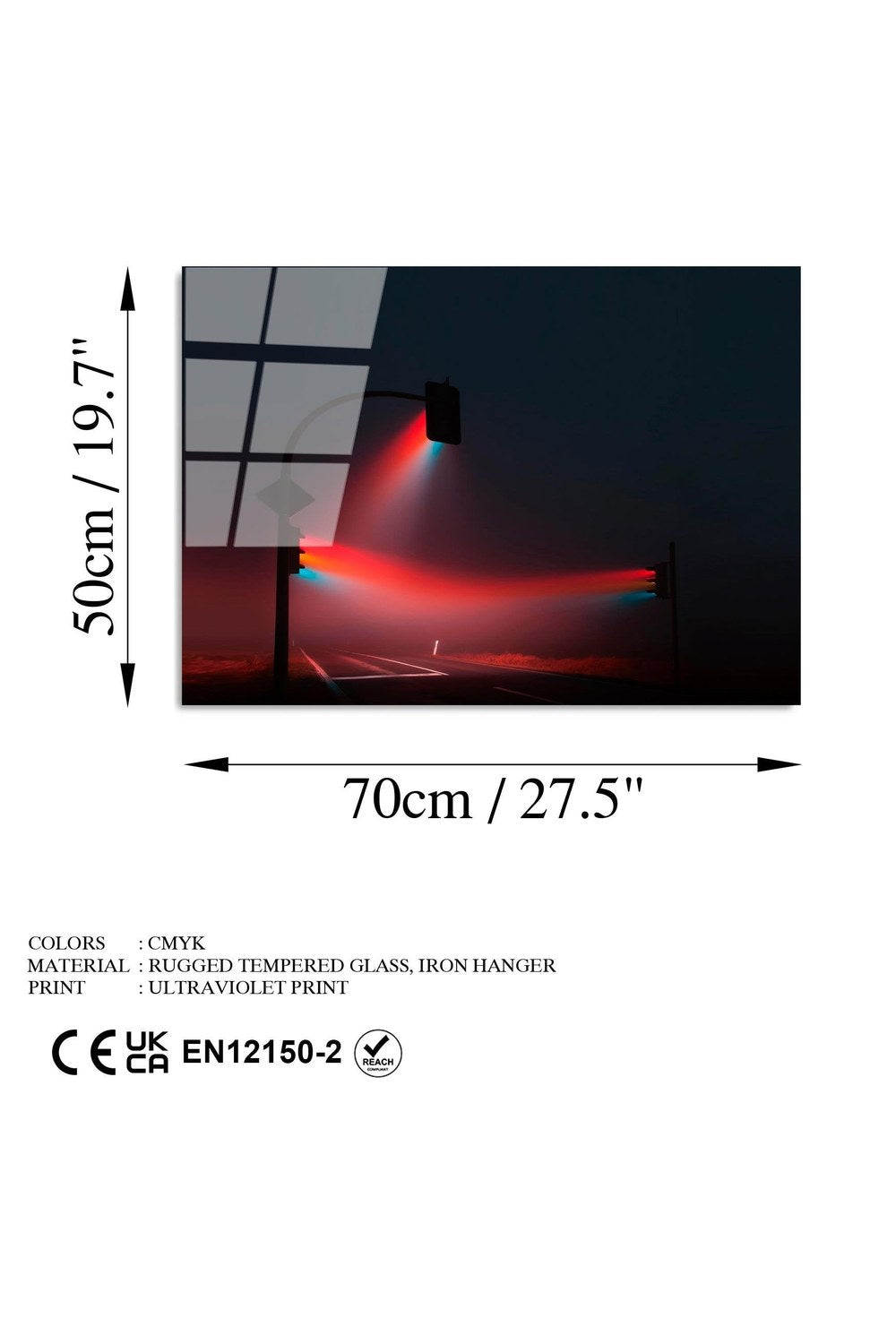 Uv-358 Baskılı Cam Dikdörtgen Duvar Tablosu - 7