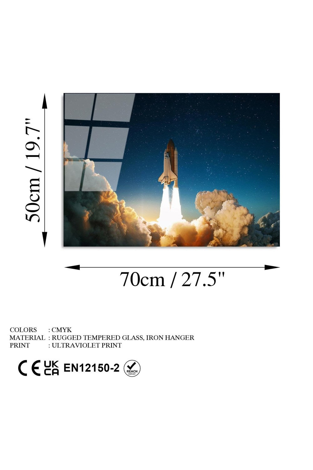 Uv-351 Baskılı Cam Dikdörtgen Duvar Tablosu - 7