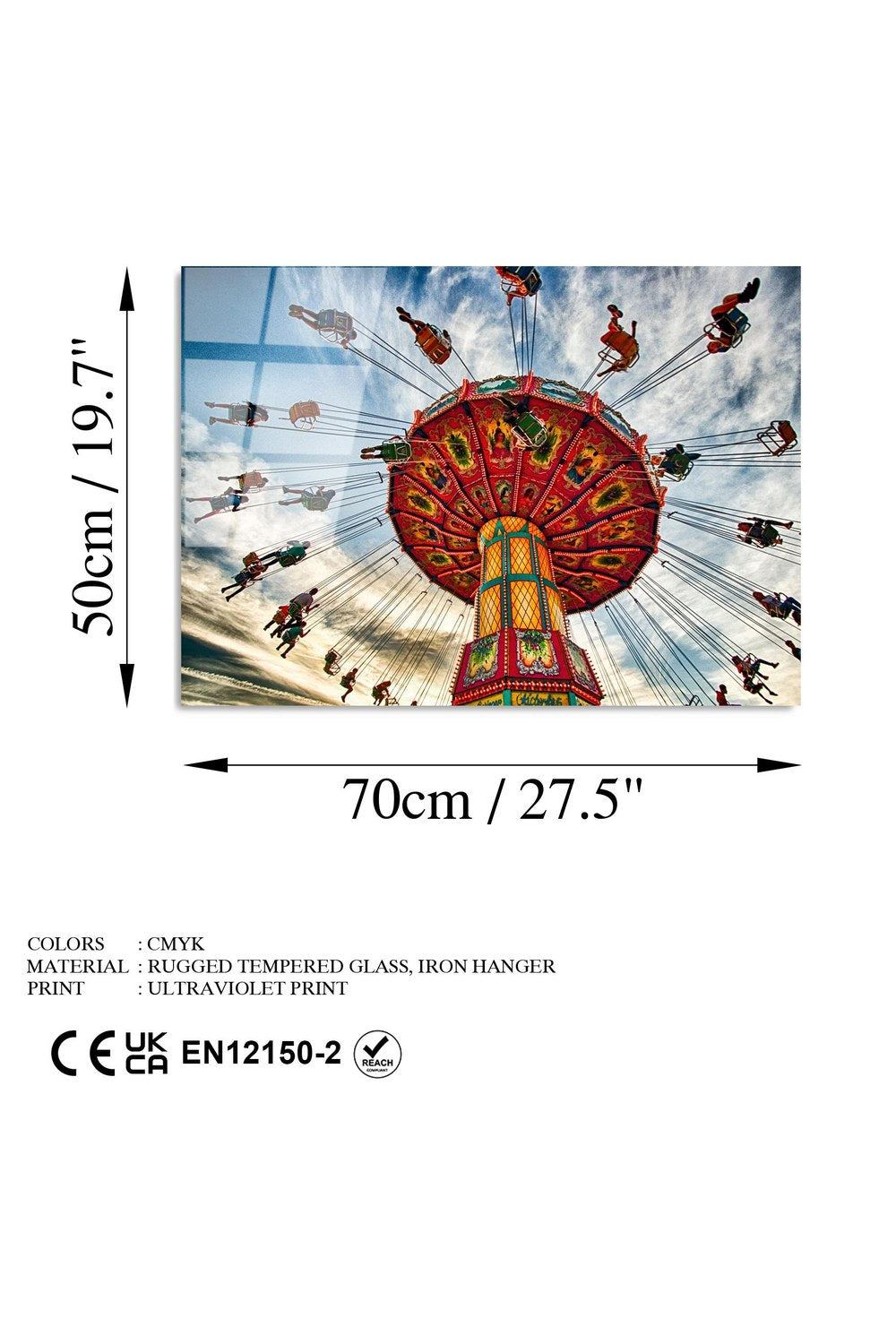 Uv-347 Baskılı Cam Dikdörtgen Duvar Tablosu - 7