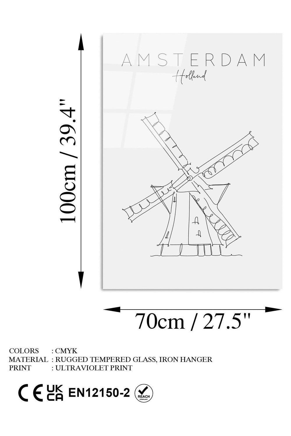 Uv-253 Baskılı Cam Dikdörtgen Duvar Tablosu - 7