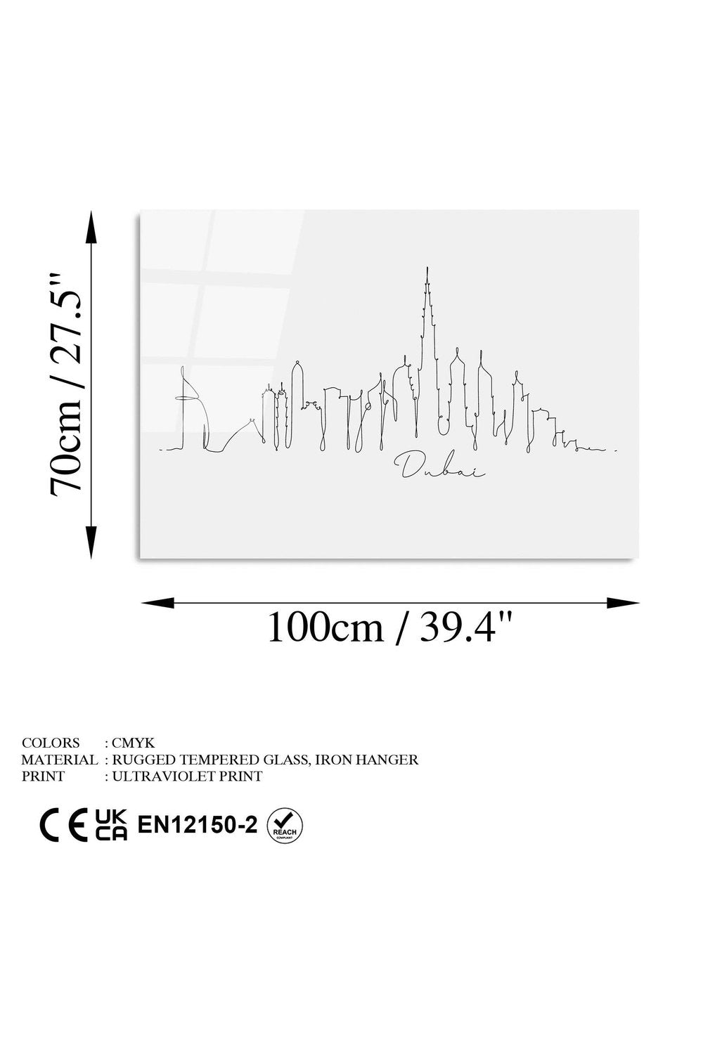 Uv-239 Baskılı Cam Dikdörtgen Duvar Tablosu - 7