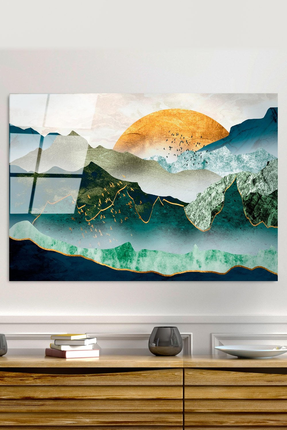 Uv-228 Baskılı Cam Dikdörtgen Duvar Tablosu - 1