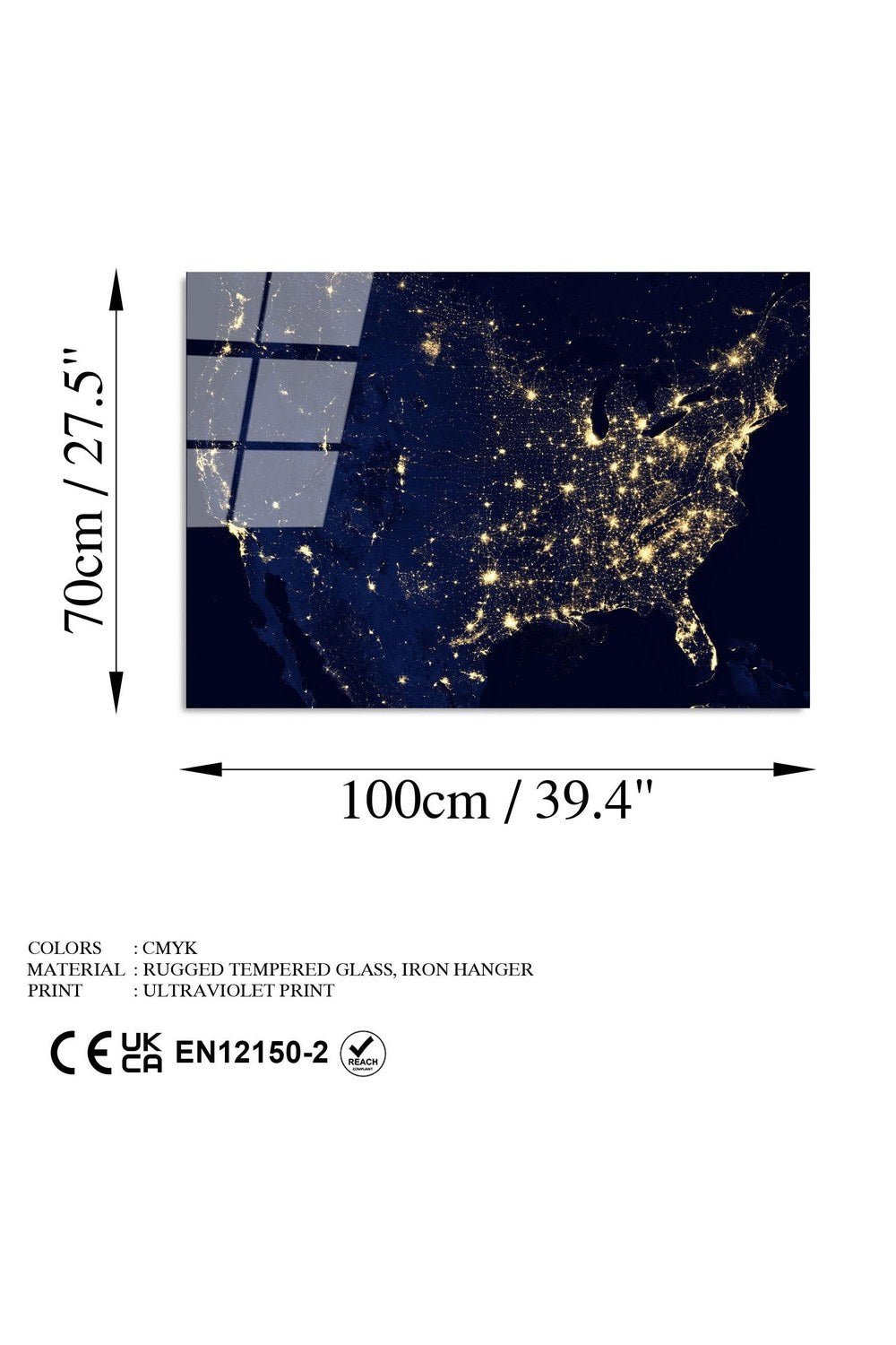 Uv-190 Baskılı Cam Dikdörtgen Duvar Tablosu - 7