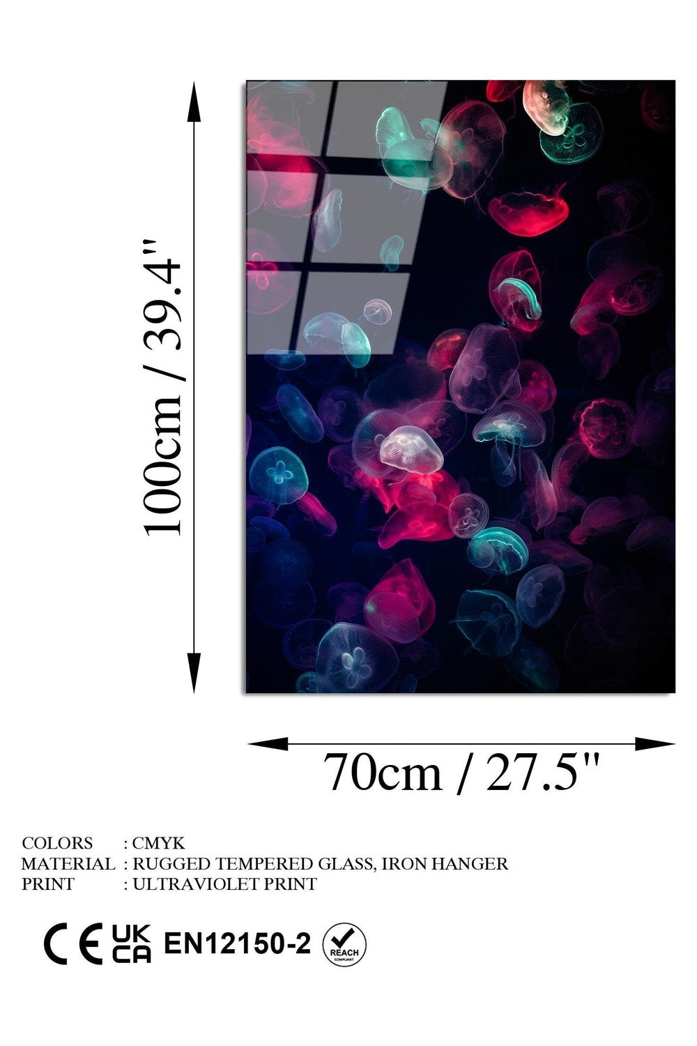Uv-164 Baskılı Cam Dikdörtgen Duvar Tablosu - 7