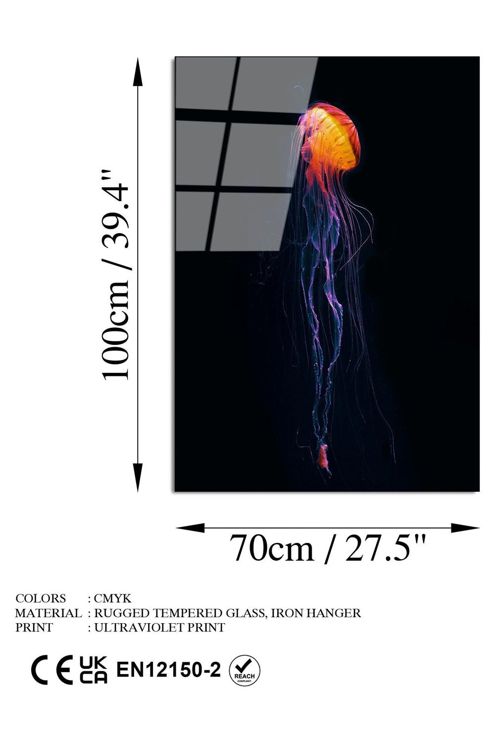 Uv-163 Baskılı Cam Dikdörtgen Duvar Tablosu - 7