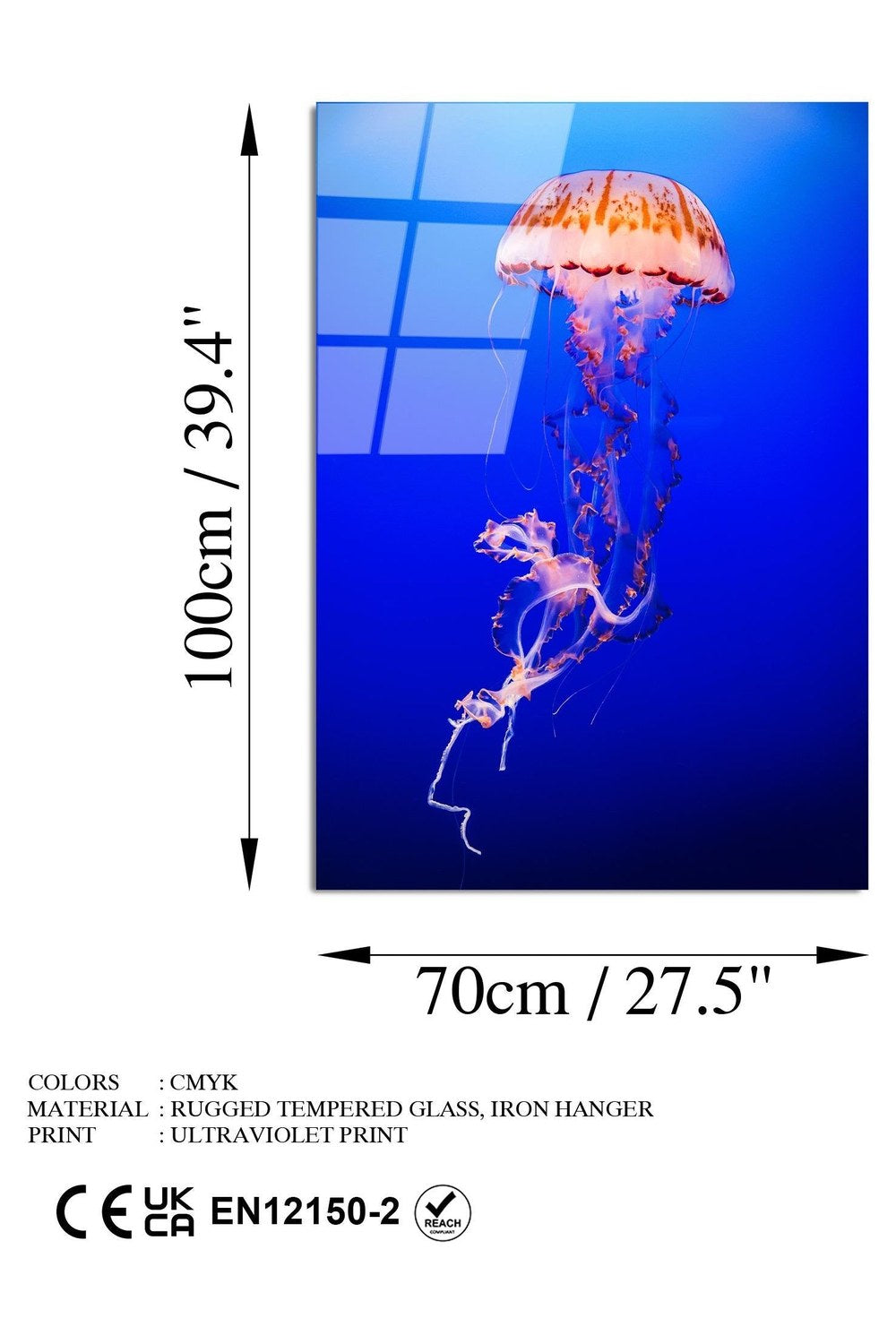 Uv-154 Baskılı Cam Dikdörtgen Duvar Tablosu - 7