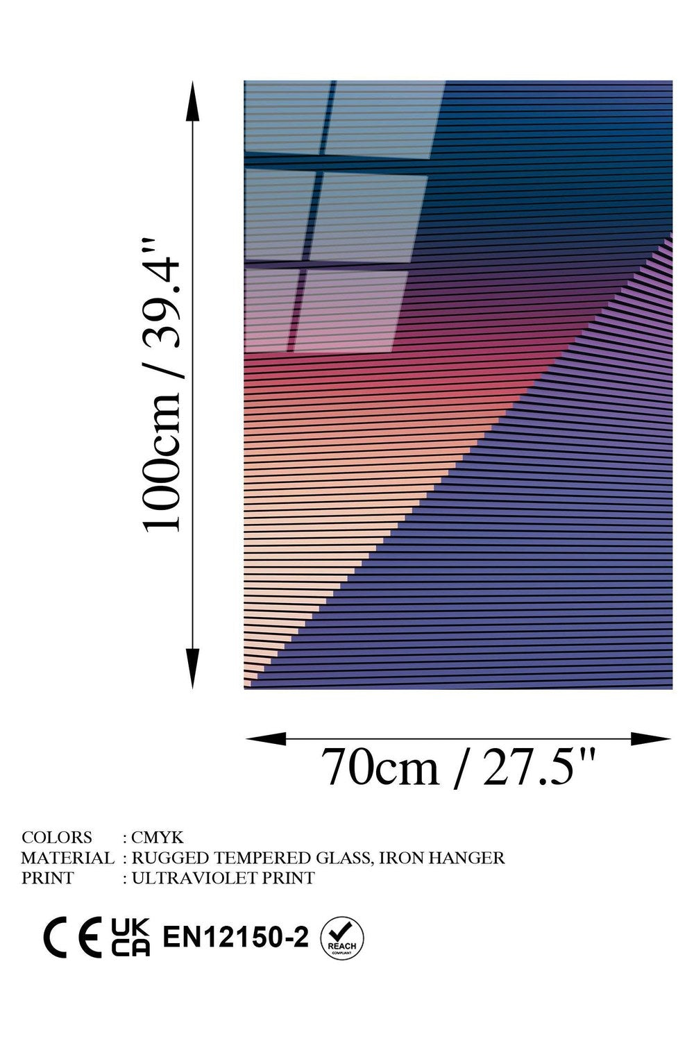 Uv-127 Baskılı Cam Dikdörtgen Duvar Tablosu - 7