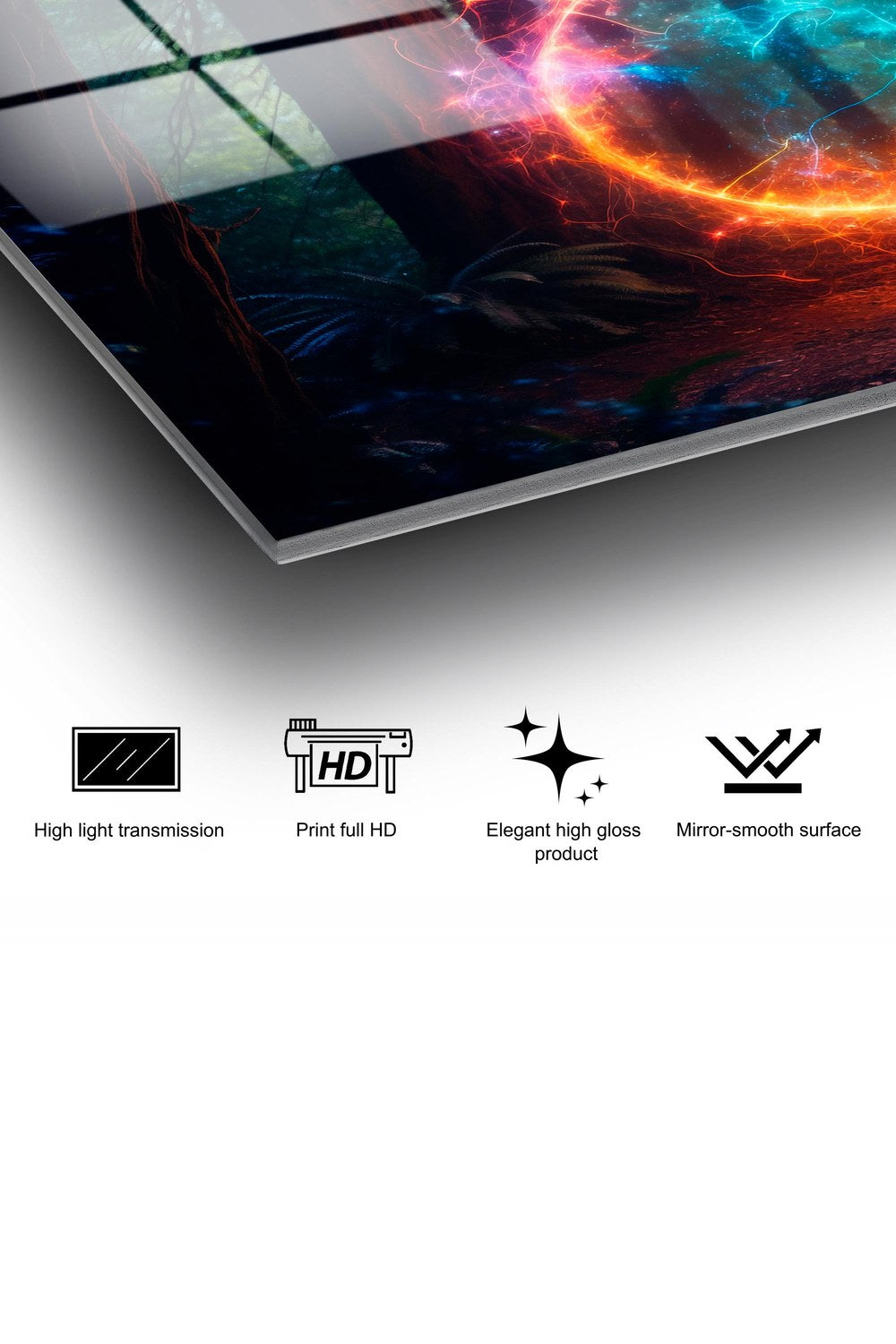 Uv-1217 Baskılı Cam Dikdörtgen Duvar Tablosu - 6