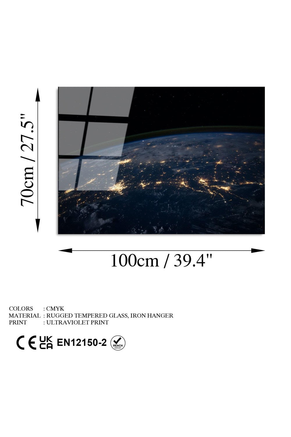 Uv-104 Baskılı Cam Dikdörtgen Duvar Tablosu - 7