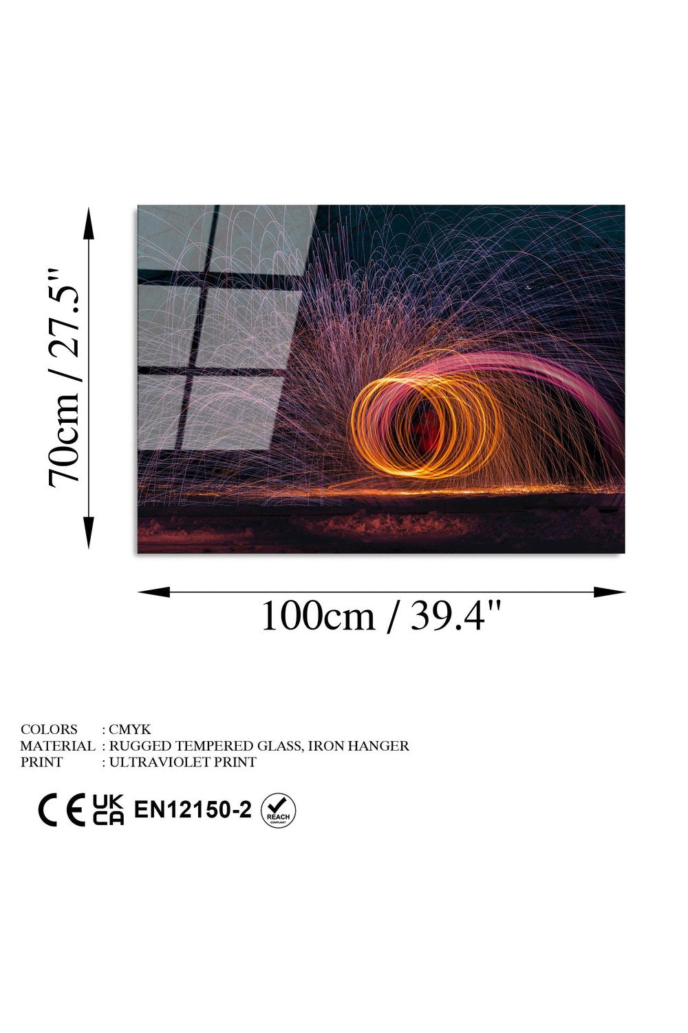 Uv-091 Baskılı Cam Dikdörtgen Duvar Tablosu - 7